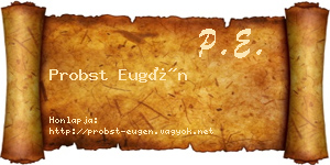 Probst Eugén névjegykártya